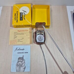 Kalimar Model A1 Exposure Meter Vintage Camera Accessory With Leather Case